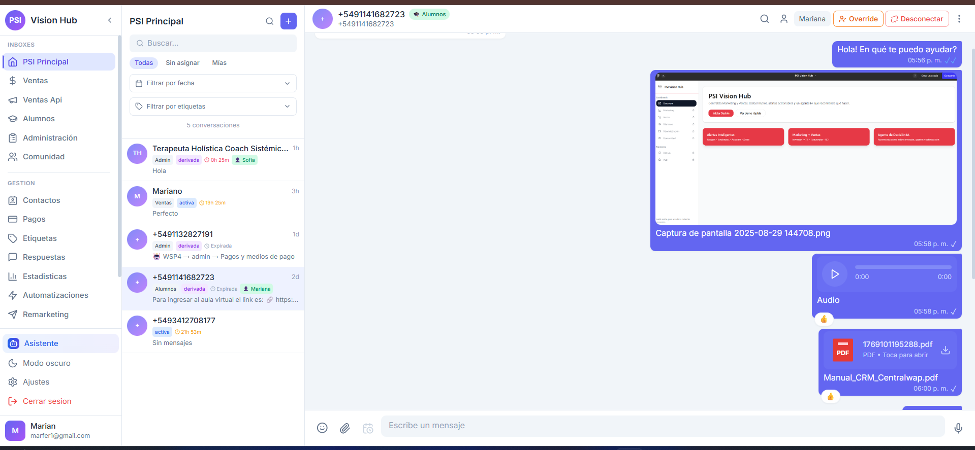 Centralwap CRM Dashboard